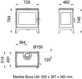 Estufa Derby 14 Bronpi Stoves