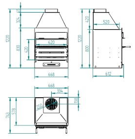 Barbacoa BF-60 Barbecues and metal ovens