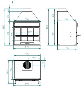 Barbacoa BF-90 Barbacoas y hornos metálicos